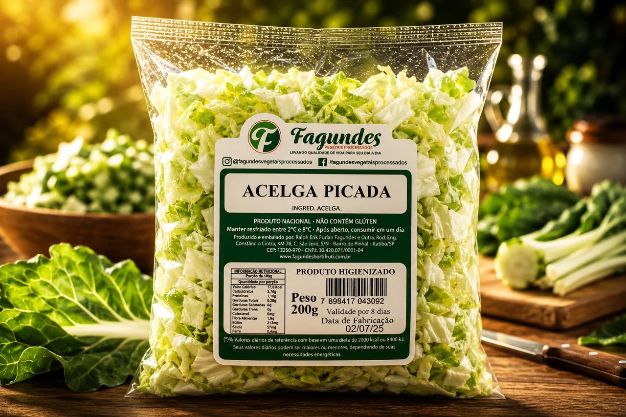 Embalagem de Acelga Picada Fagundes