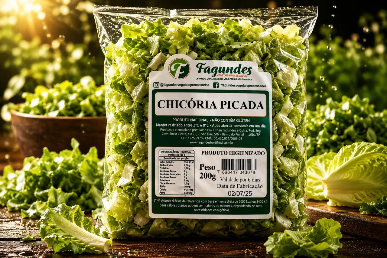 Embalagem de Chicória Picada Fagundes