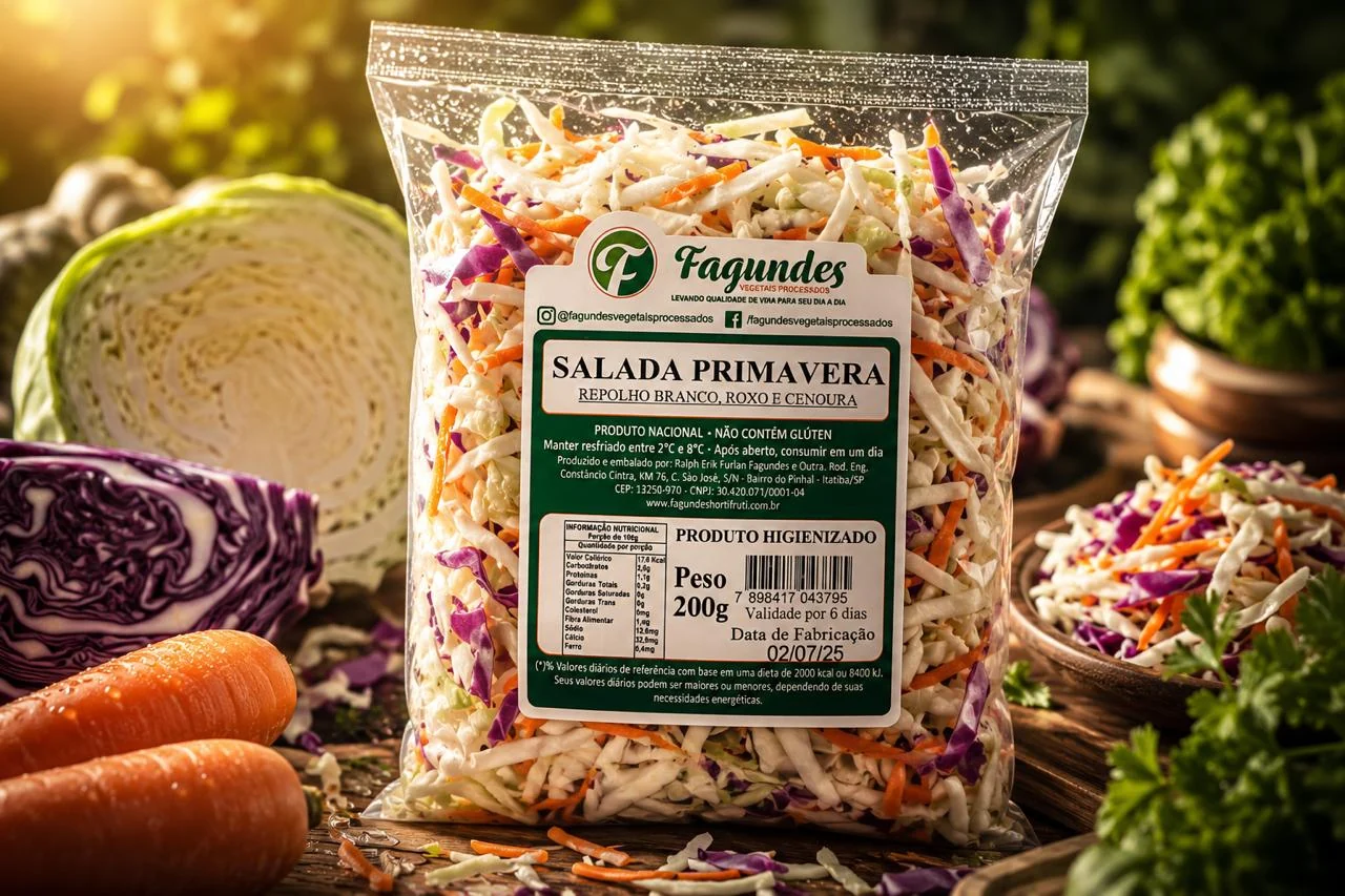 Embalagem de Salada Primavera Fagundes