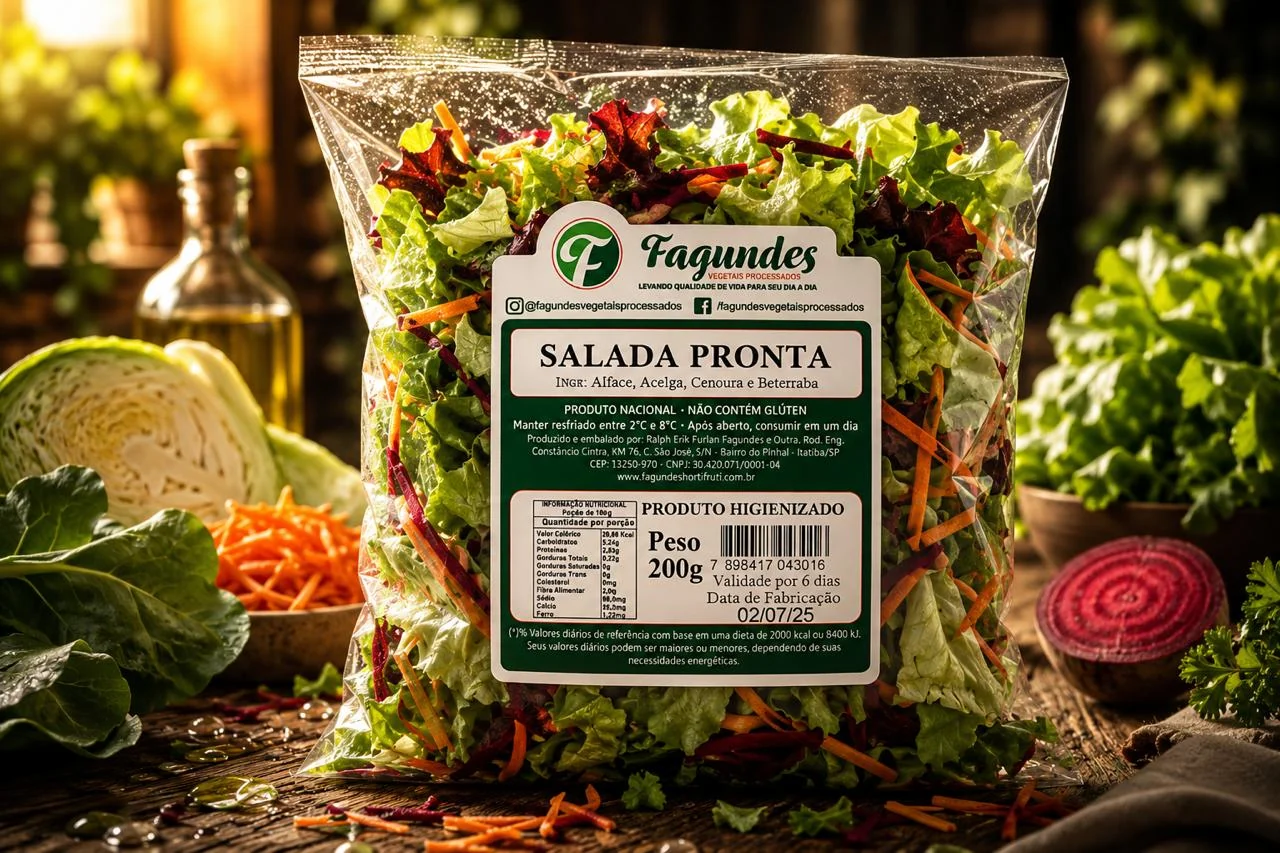 Embalagem de Salada Pronta Fagundes