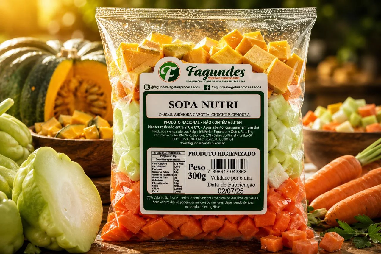 Embalagem de Sopa Nutri Fagundes